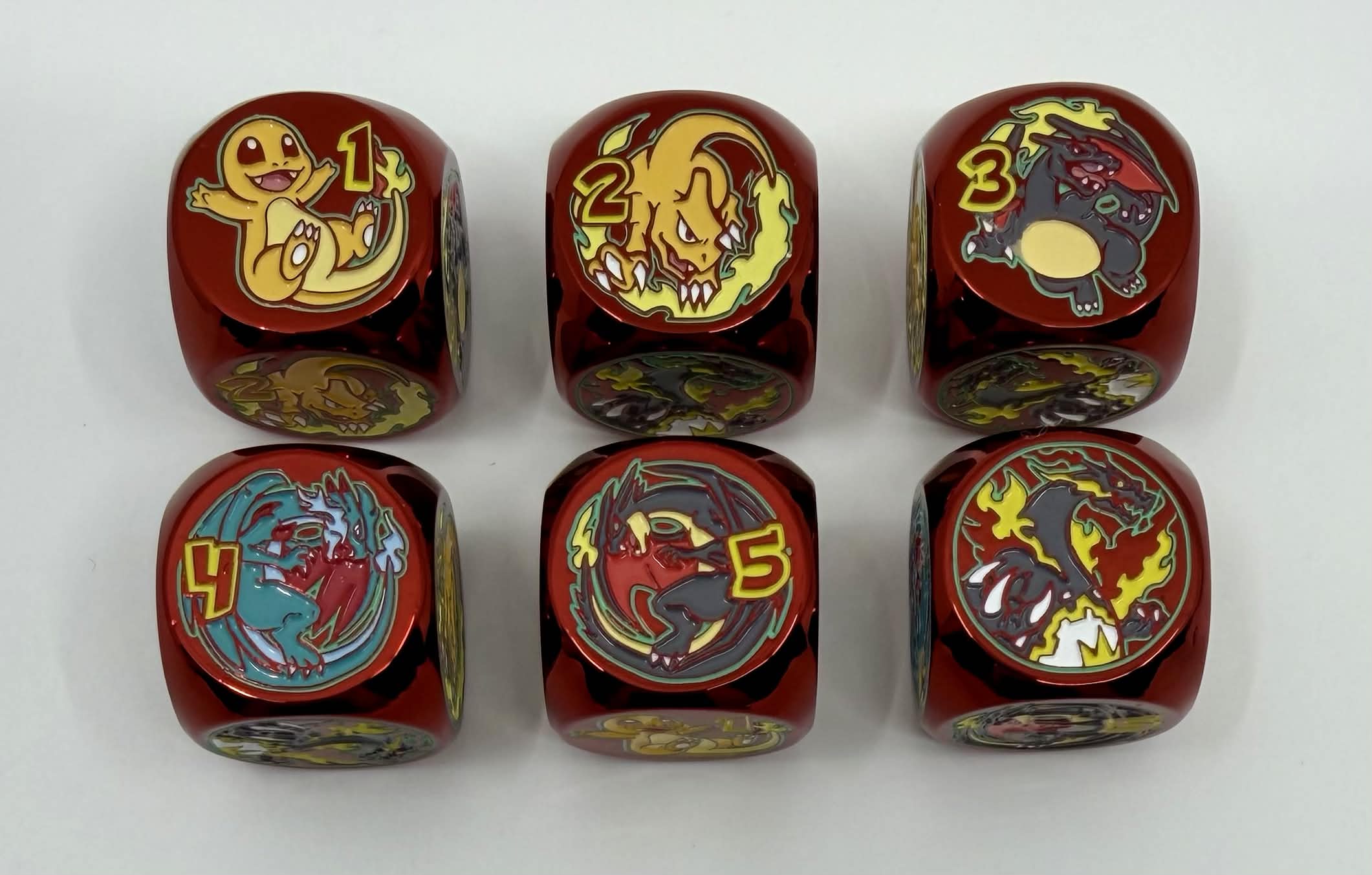 Manamoon Metal Plated Lizardo Dice - Shiny (Set of 2 Dice)