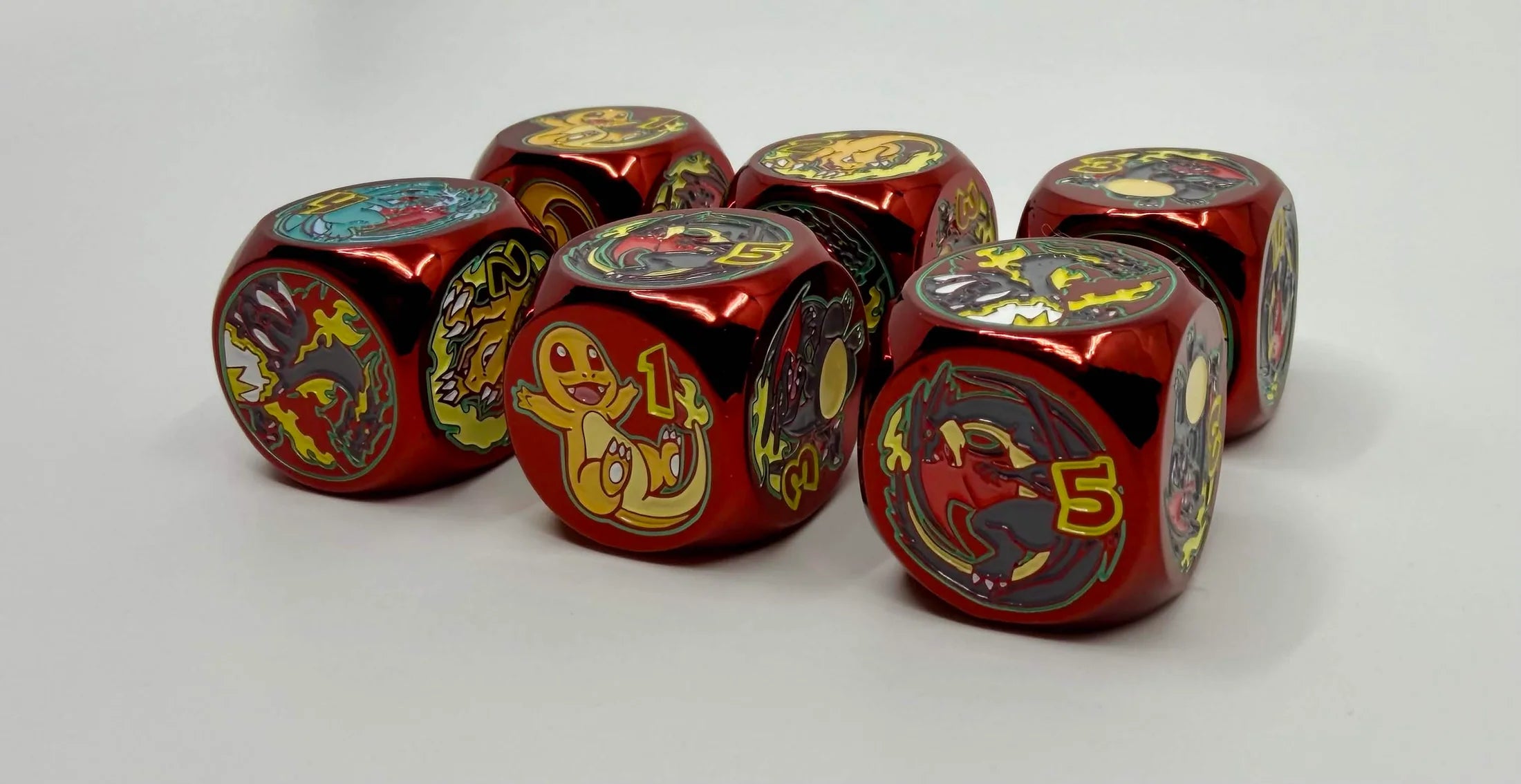 Manamoon Metal Plated Lizardo Dice - Shiny (Set of 2 Dice)