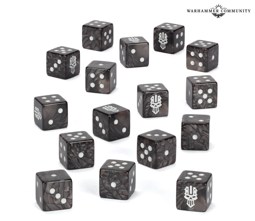 [Pre-Order] WARHAMMER 40000: IRON WARRIORS DICE (ETA APRIL 18th 2026) - Trinity Hobby