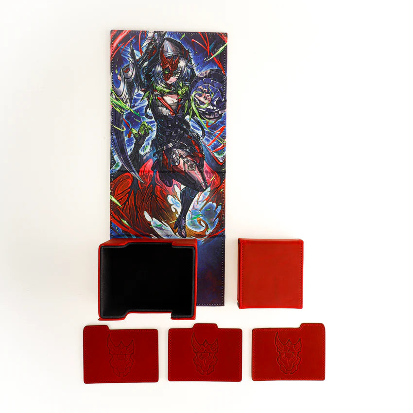 Manamoon Red Belle - Crimson Curse - Genuine Leather Dicewinder Deck Box (Limit 1 Per Person) - Trinity Hobby