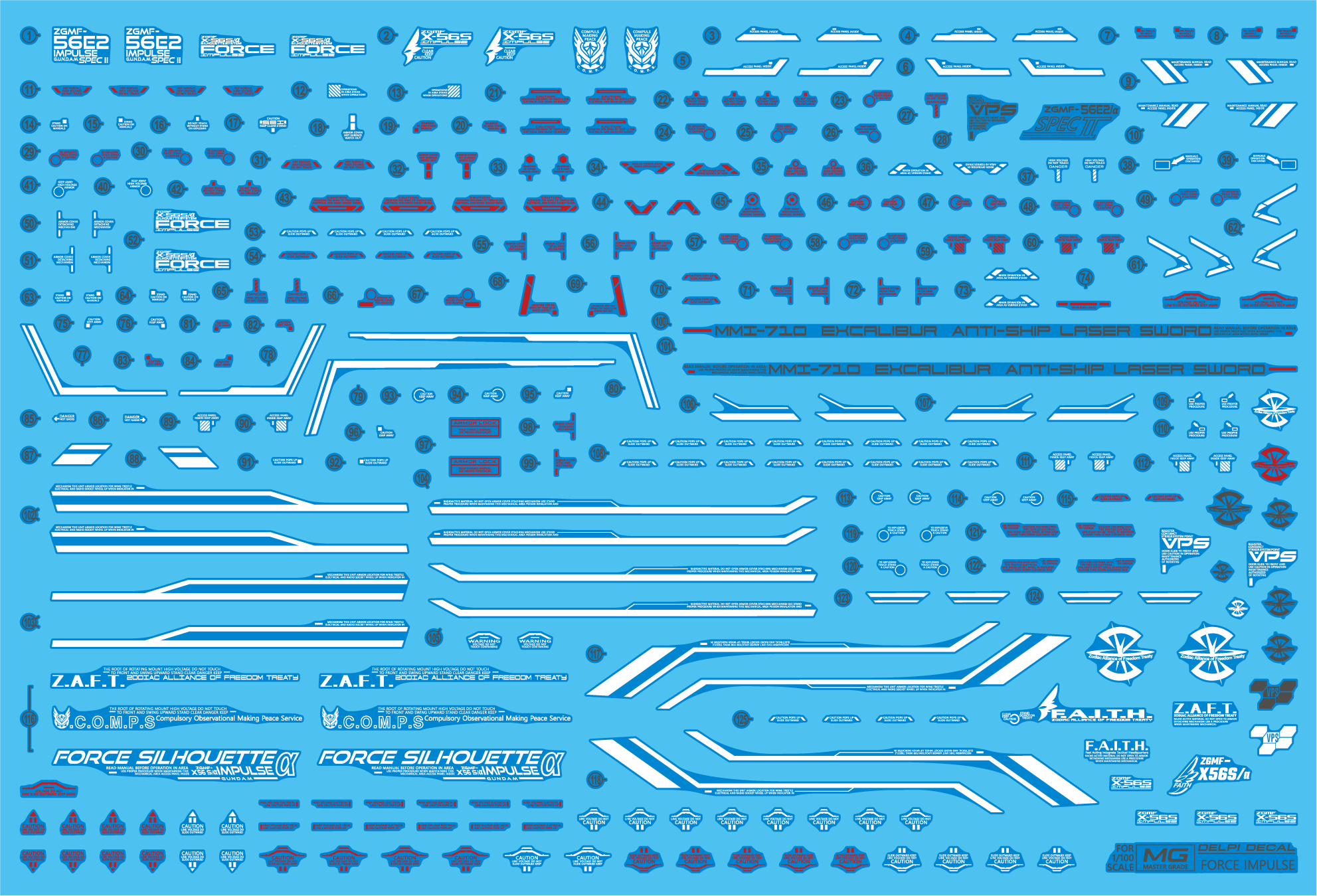 Delpi Decals MG Force Impulse Water Decal - Trinity Hobby