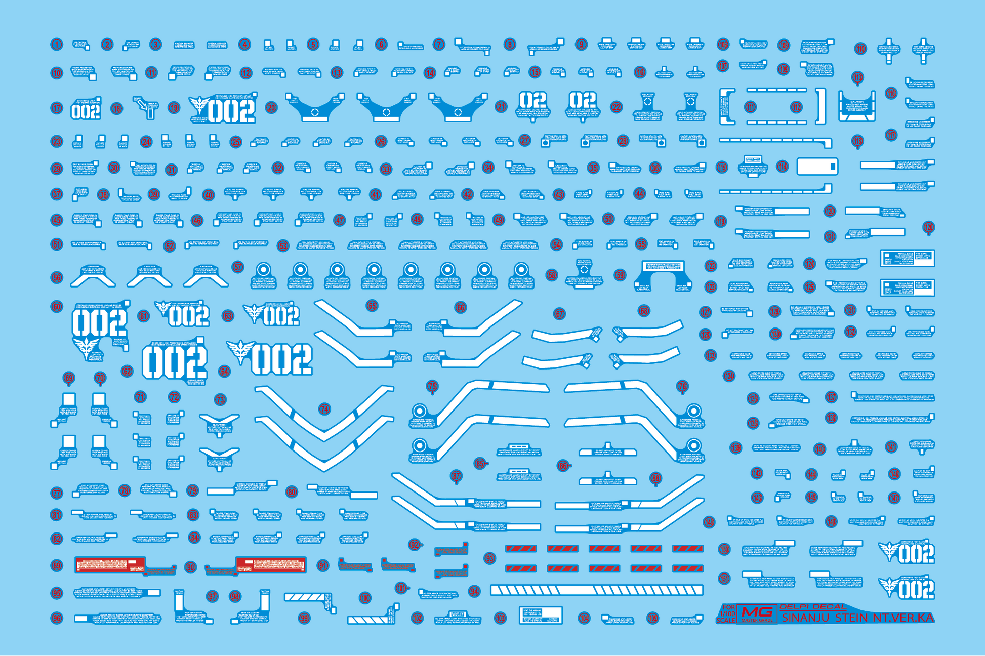 Delpi Decals MG SINANJU STEIN NARRATIVE Ver.KA WATER DECAL - Trinity Hobby