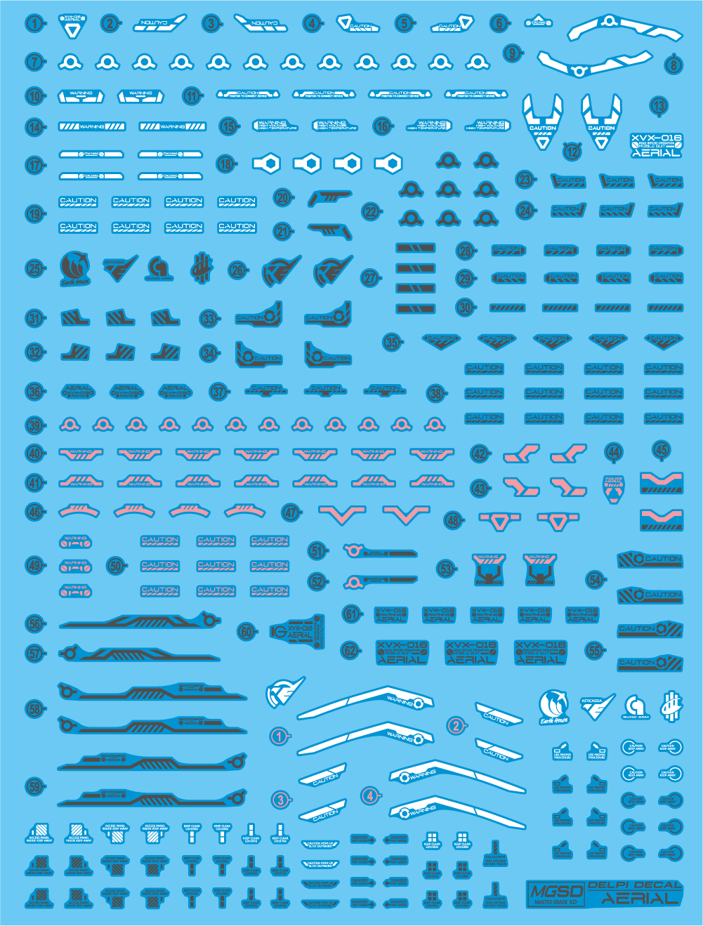 Delpi Decals MGSD AERIAL WATER DECAL - Trinity Hobby