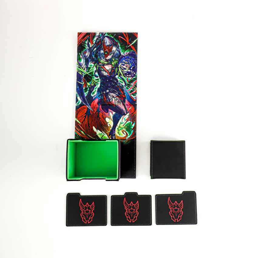 Manamoon Red Belle - Viridian Vex - Faux Leather Dicewinder Deck Box (Limit 1 Per Person) - Trinity Hobby