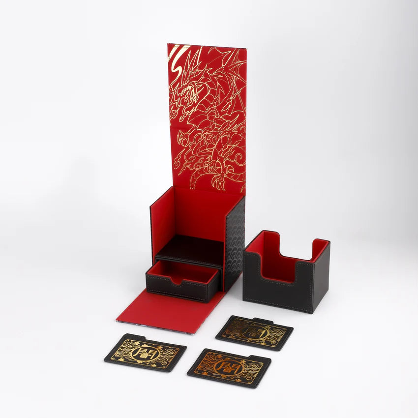 Manamoon Diviner Dragons Chi Deck Boxes (Ebony) (Limit 1 Per Person) - Trinity Hobby