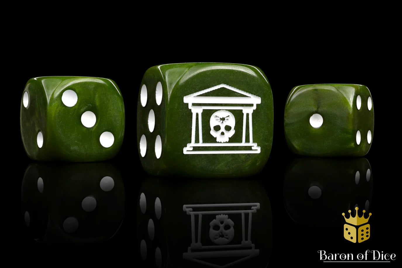 [Pre-Order] Baron of Dice - (ROUND EDGE) Military Gate - Green [25 CT] - Trinity Hobby