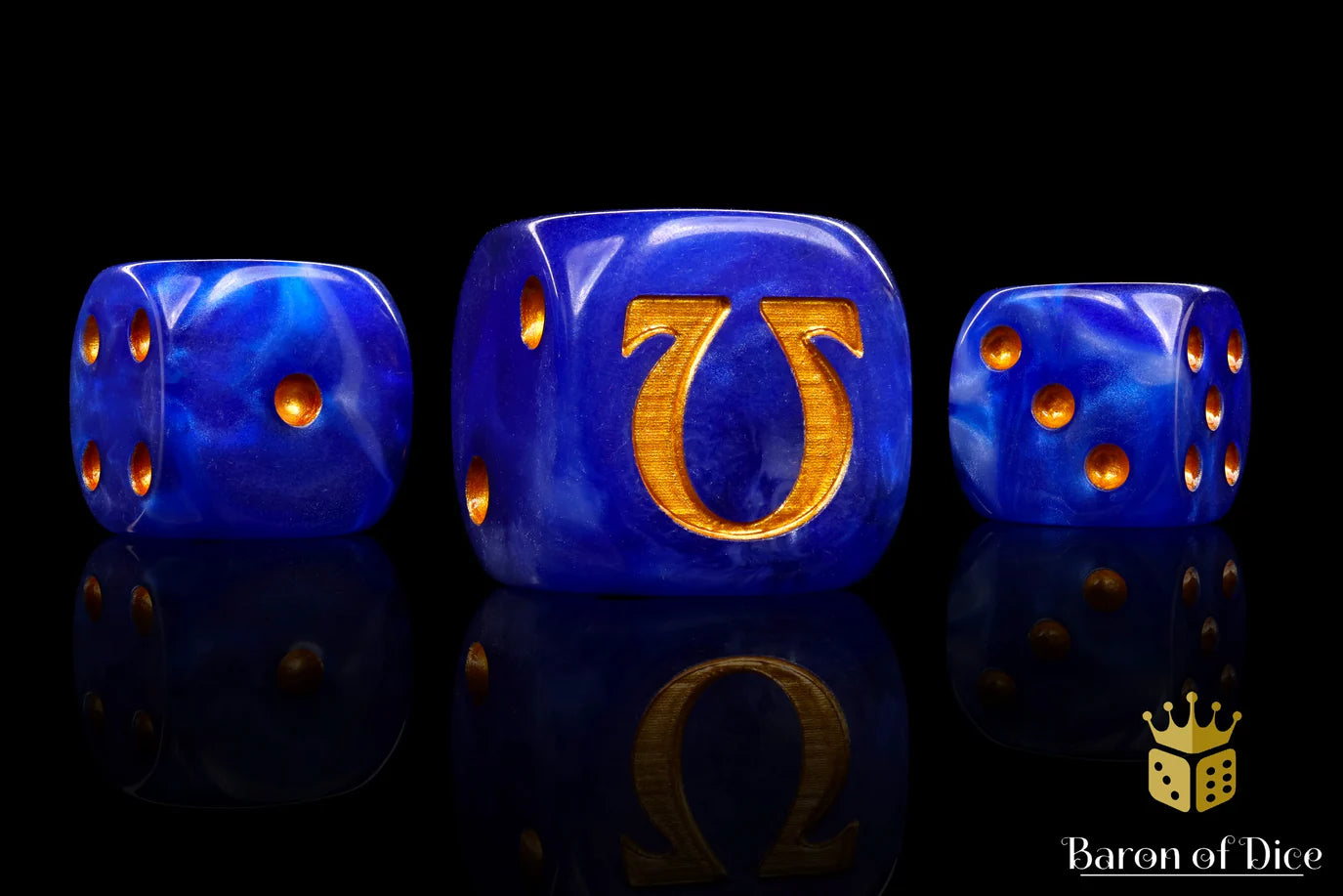 [Pre-Order] Baron of Dice - (ROUND EDGE) Omega - Gold [25 CT] - Trinity Hobby