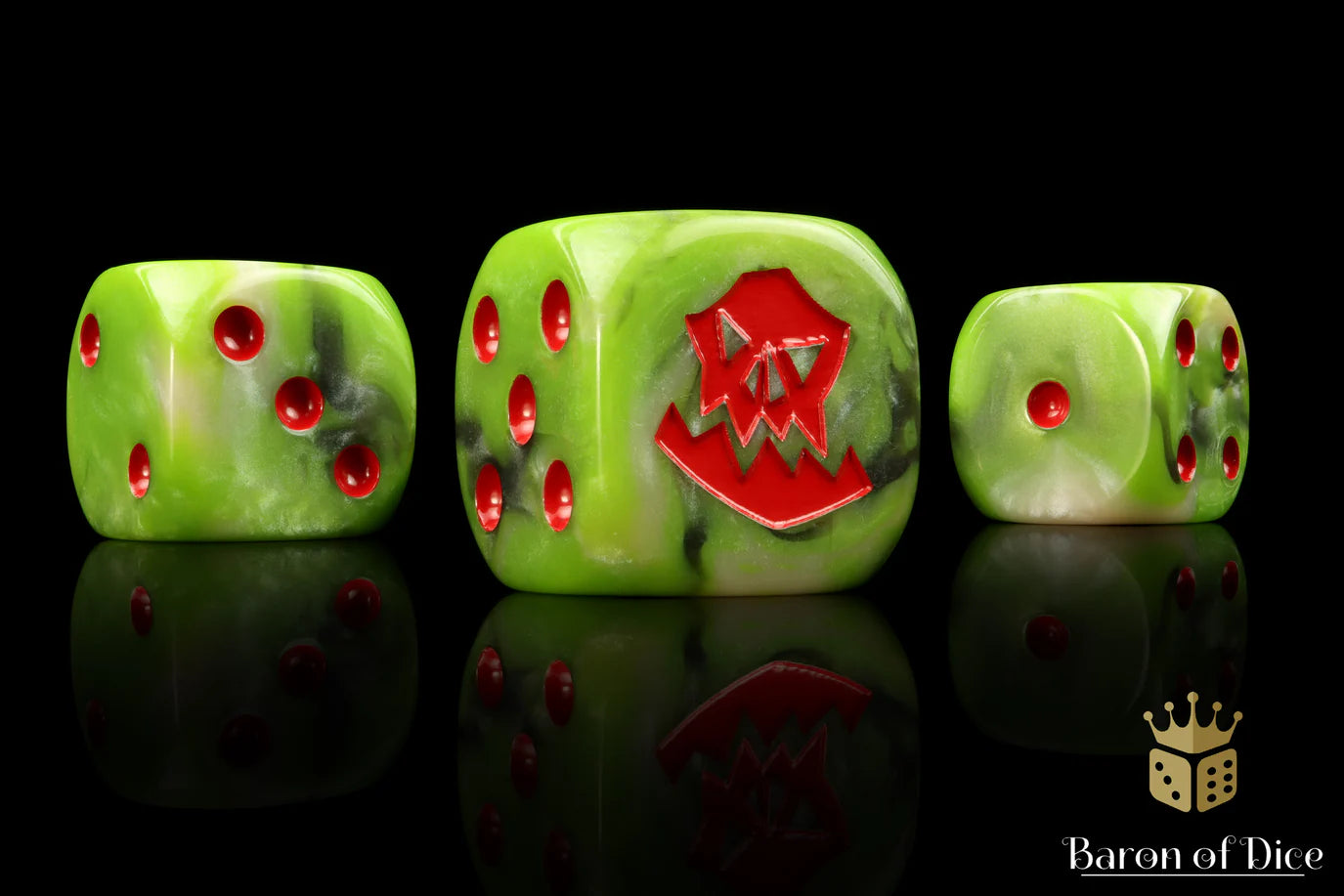 [Pre-Order] Baron of Dice - (ROUND EDGE) Orc - Red [25 CT] - Trinity Hobby