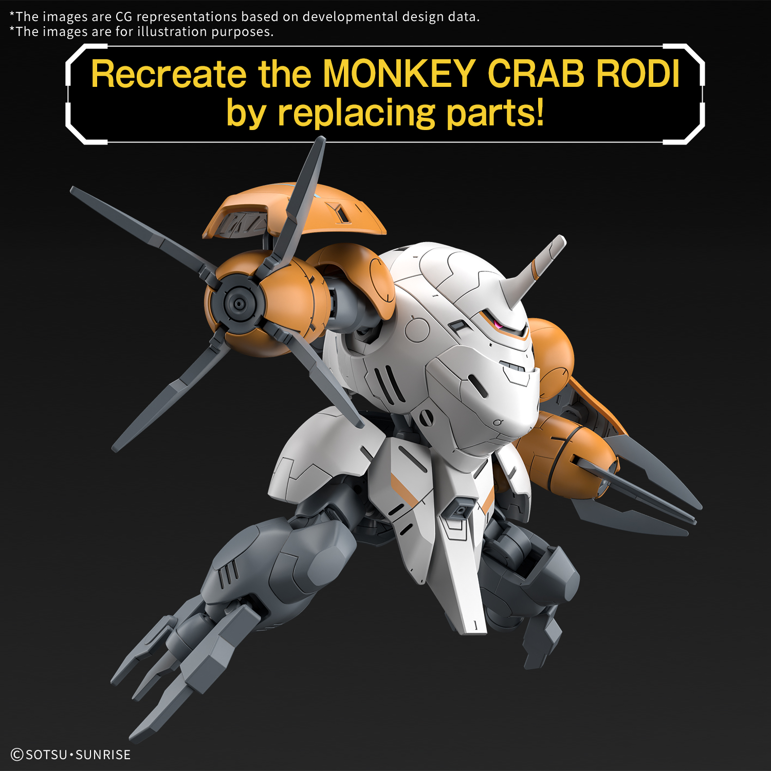 BANDAI HOBBY HGIBO 1/144 598'S MONKEY RODI / MONKEY CRAB RODI