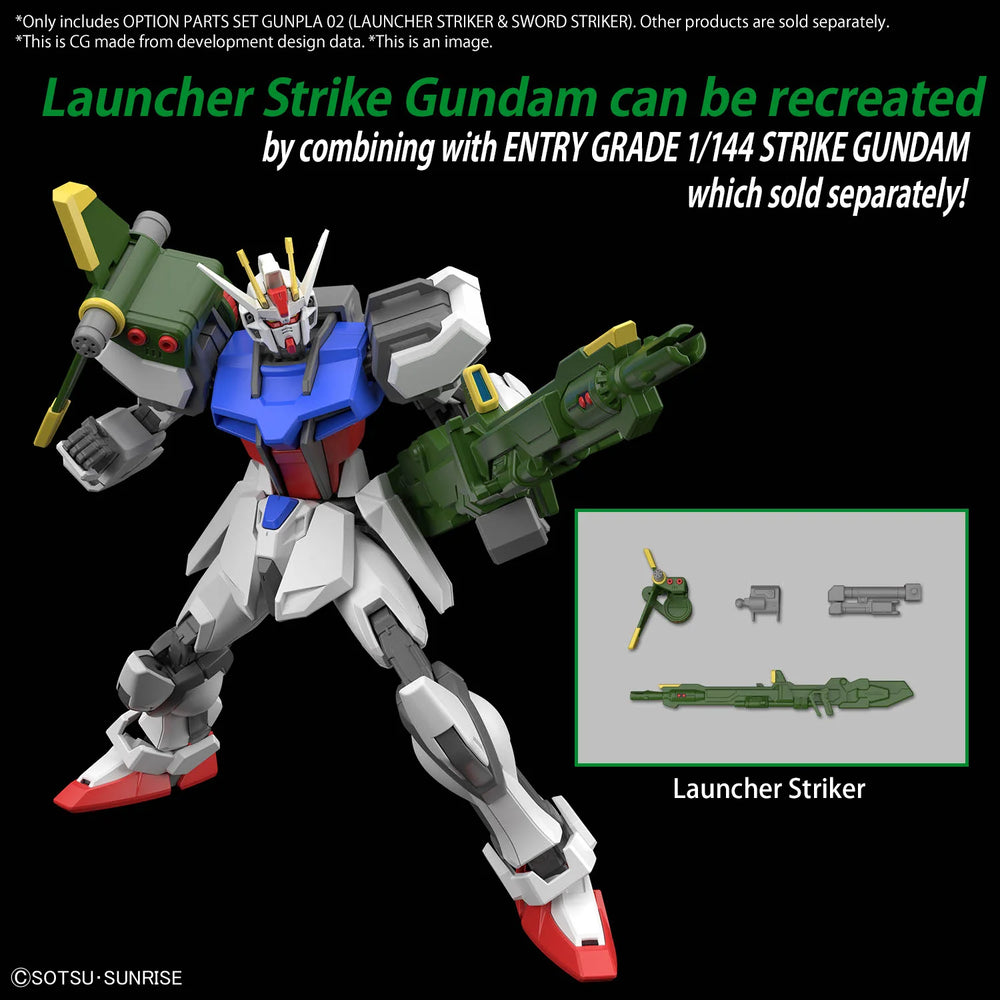 OPTION PARTS SET GUNPLA 02 (LAUNCHER STRIKER & SWORD STRIKER)