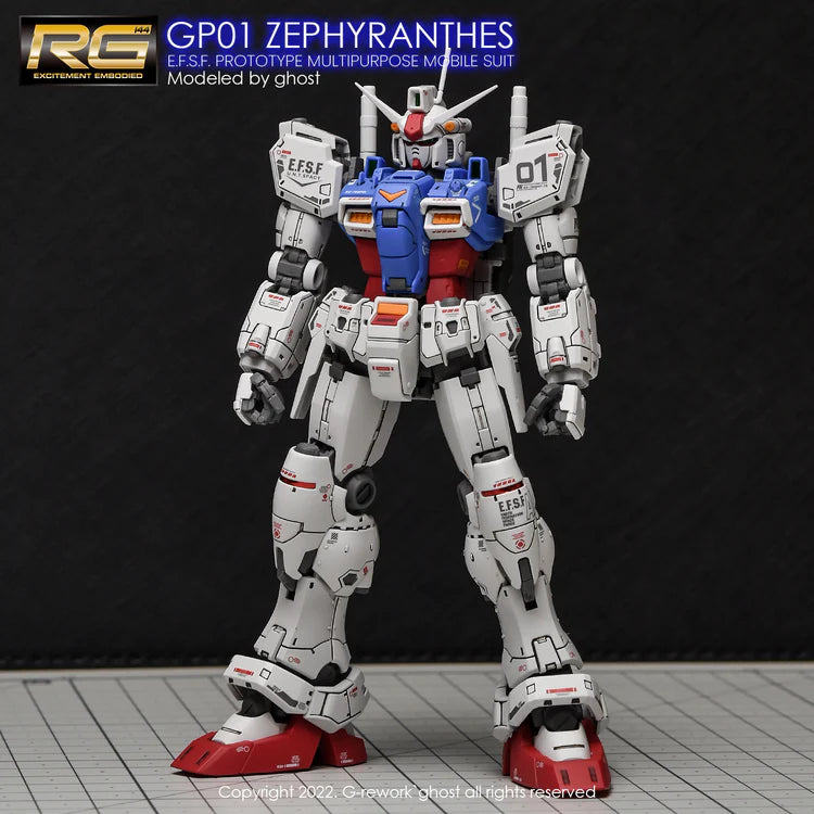 G-Rework [RG] GUNDAM GP01 ZEPHYRANTHES Water Decal - Trinity Hobby