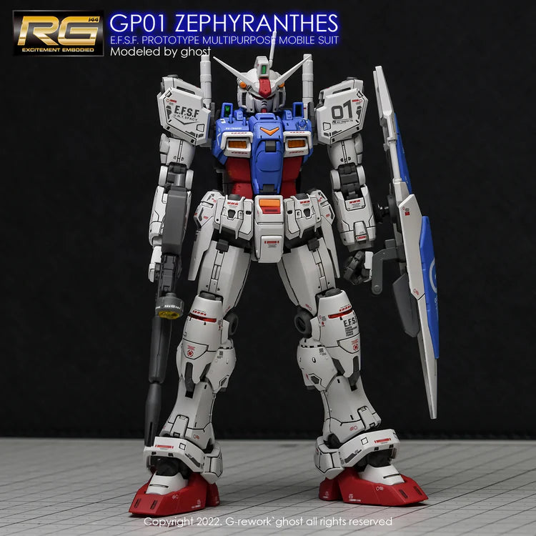 G-Rework [RG] GUNDAM GP01 ZEPHYRANTHES Water Decal - Trinity Hobby