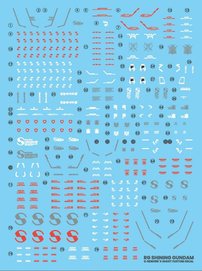 GREWORK [RG] Shining Gundam Water Decal