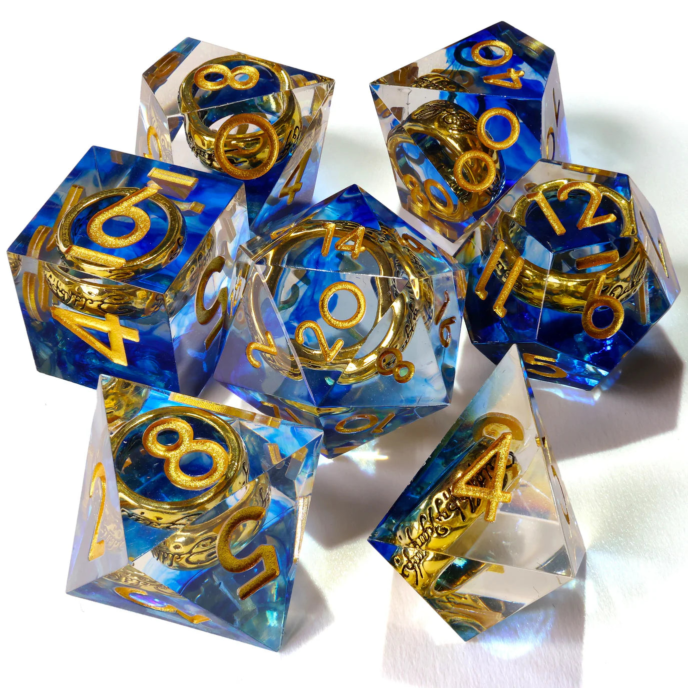 [Pre-Order] Baron of Dice - Lost Ring Sharp Edge RPG Dice Set - 7 Pieces - Trinity Hobby