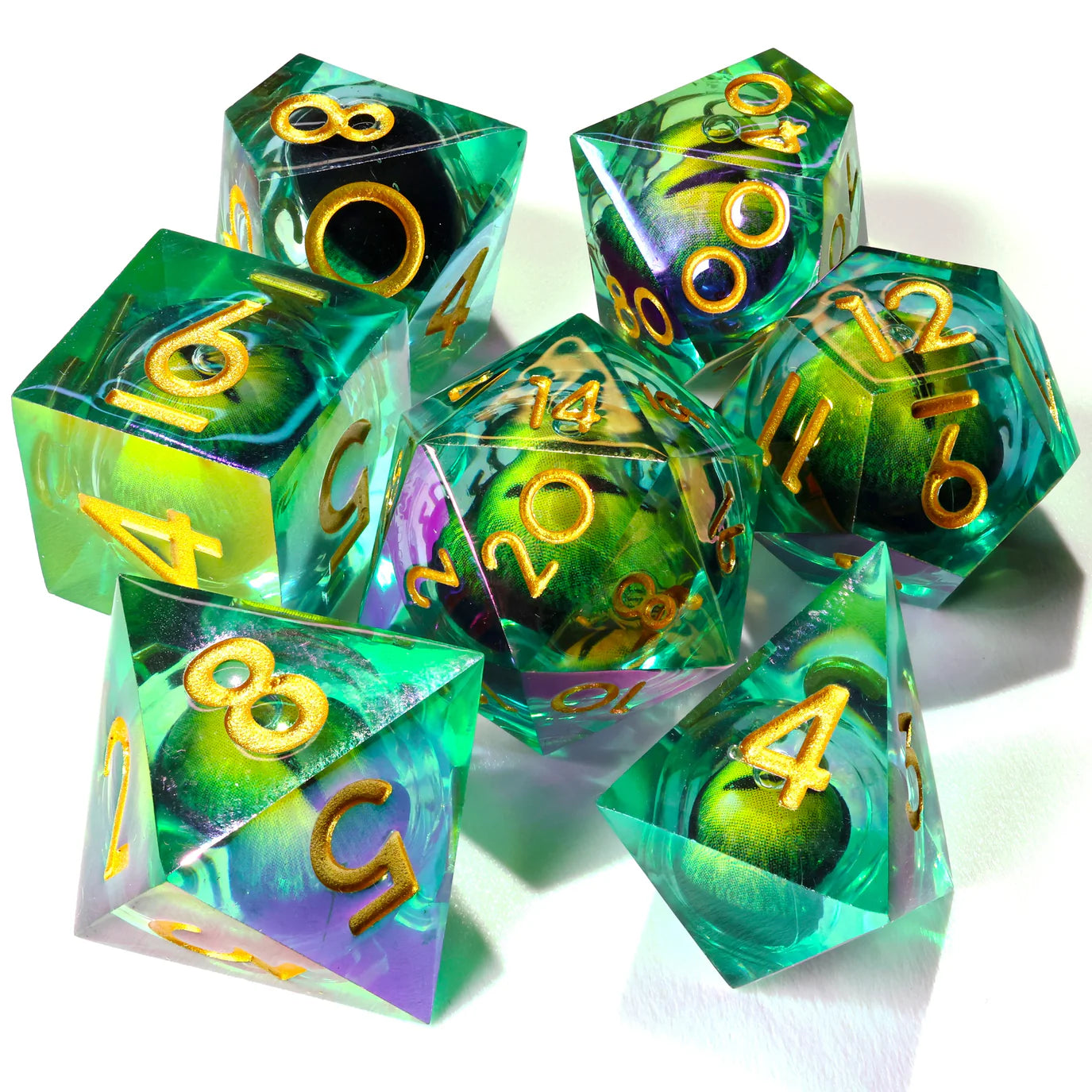 [Pre-Order] Baron of Dice - Dragon's Eye Liquid Core RPG Dice Set - 7 Pieces - Trinity Hobby
