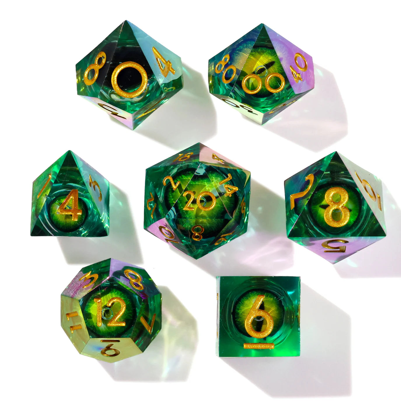 [Pre-Order] Baron of Dice - Dragon's Eye Liquid Core RPG Dice Set - 7 Pieces - Trinity Hobby