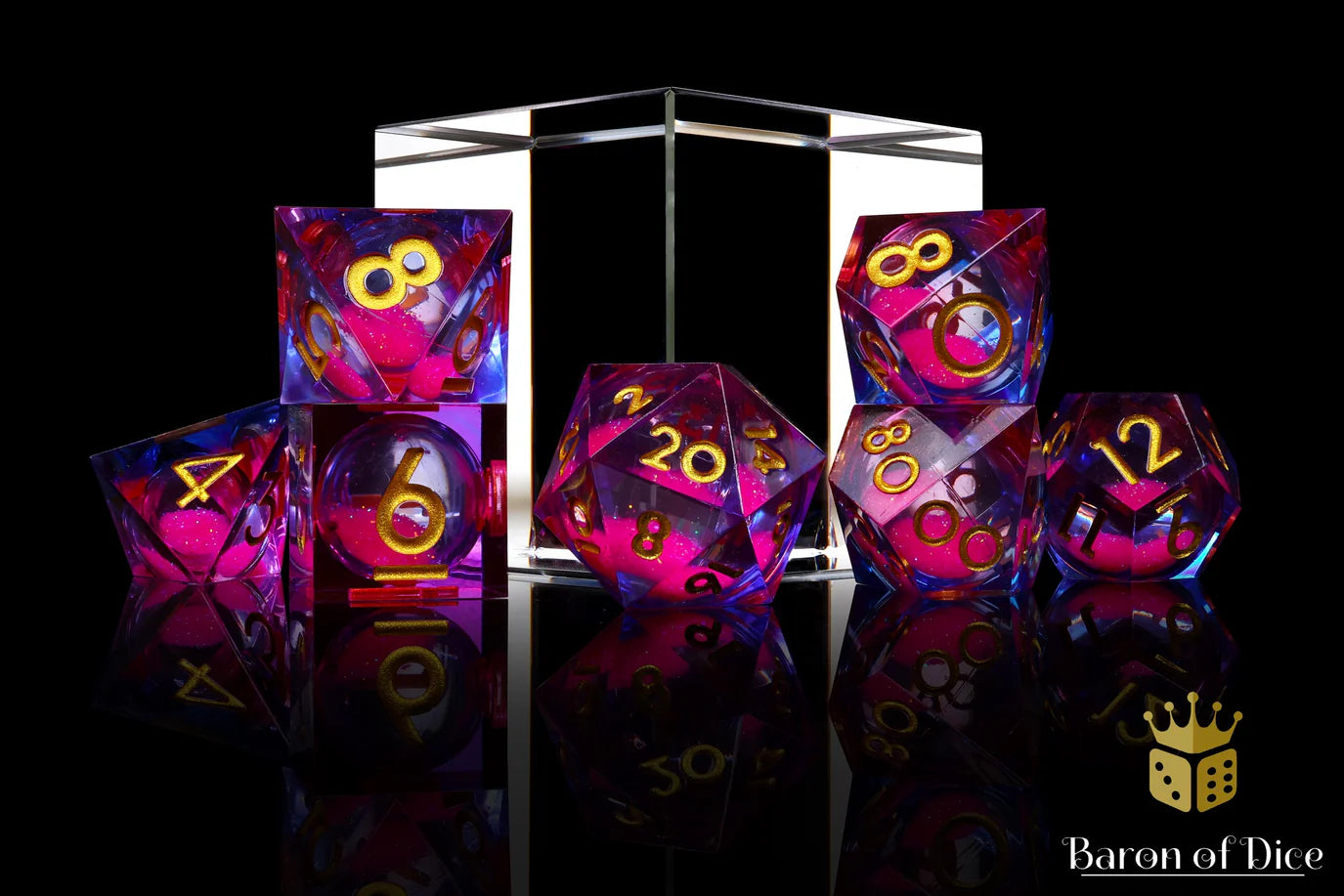 [Pre-Order] Baron of Dice - Dance Party Liquid Core RPG Dice Set - 7 Pieces - Trinity Hobby