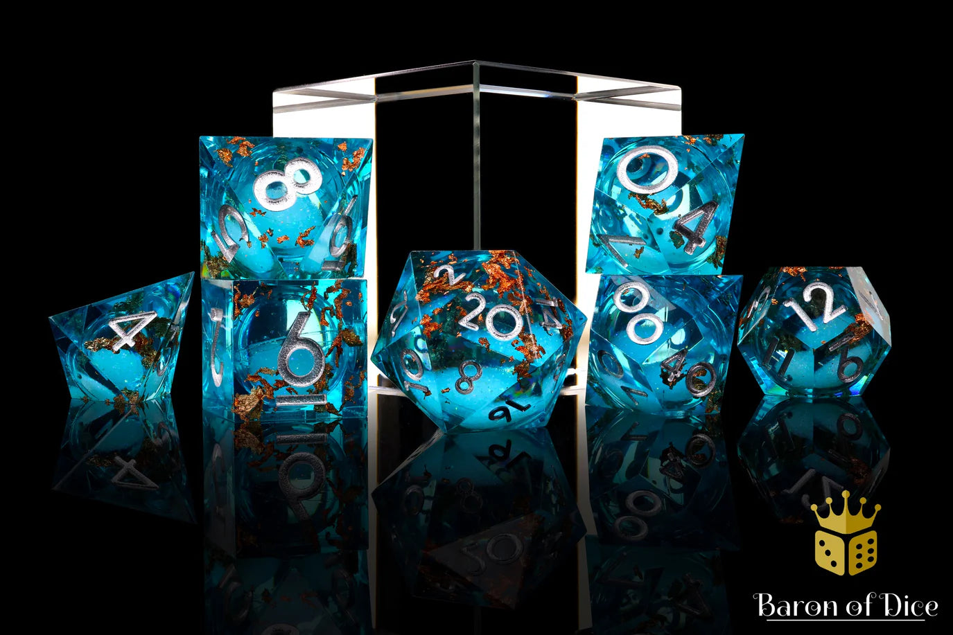 [Pre-Order] Baron of Dice - Sunken Treasure Liquid Core RPG Dice Set - 7 Pieces - Trinity Hobby