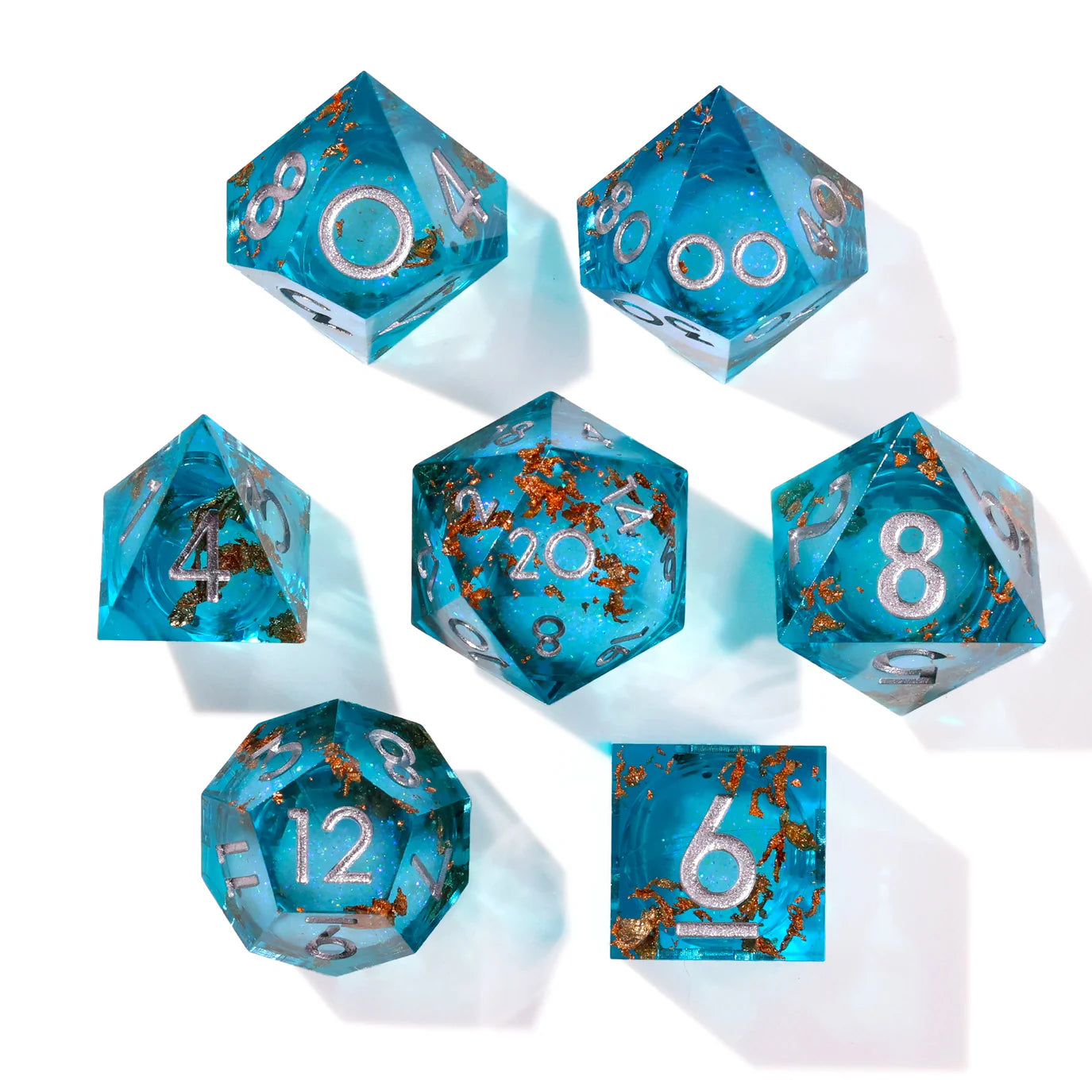 [Pre-Order] Baron of Dice - Sunken Treasure Liquid Core RPG Dice Set - 7 Pieces - Trinity Hobby