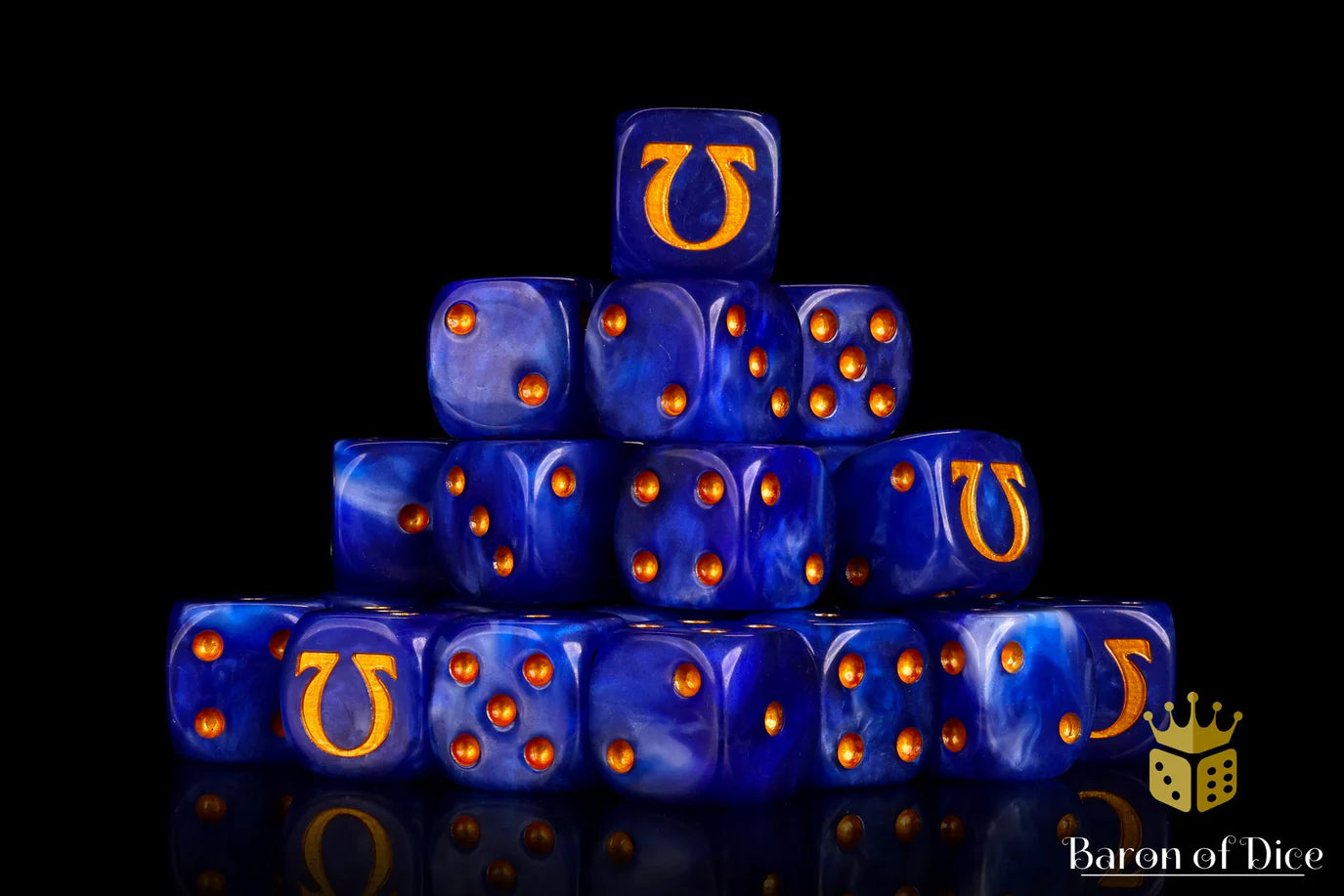 [Pre-Order] Baron of Dice - (ROUND EDGE) Omega - Gold [25 CT] - Trinity Hobby