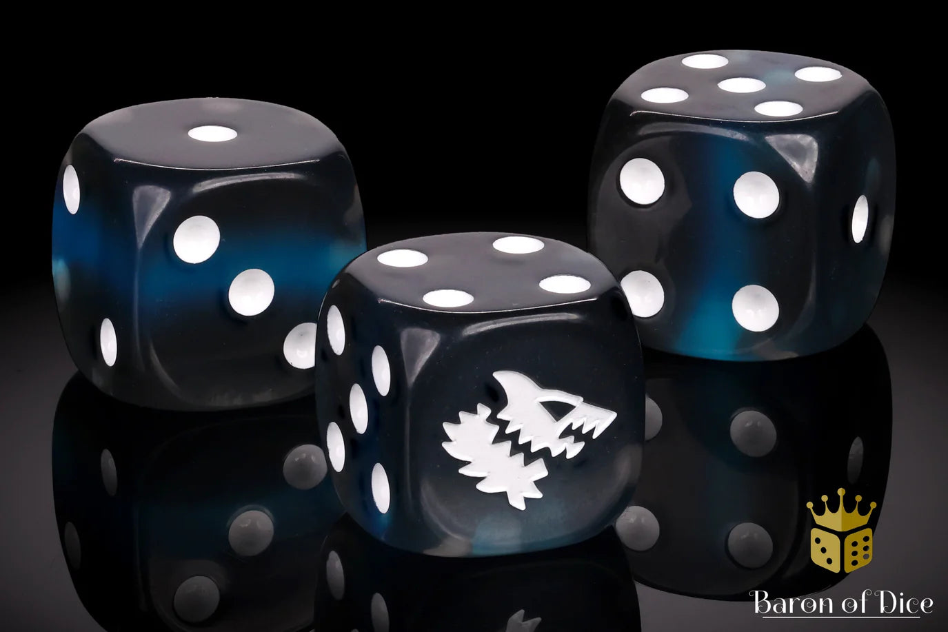 [Pre-Order] Baron of Dice - (ROUND EDGE) Black Ice [25 CT] - Trinity Hobby