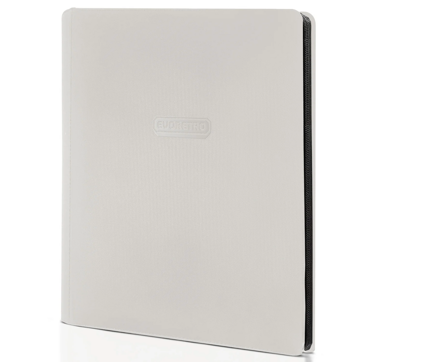 EVORETRO 9-Pocket Zip-Up Trading Card Binder for 360 cards - White - Trinity Hobby
