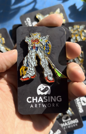 Chasing Artwork - Gundam Wing Enamel Pin - Long Wing - Trinity Hobby