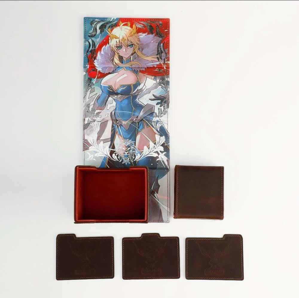 Manamoon Kings of Providence Genuine Leather Dicewinder Deck Box - Crown of Camelot (Limit 1 Per Person) - Trinity Hobby