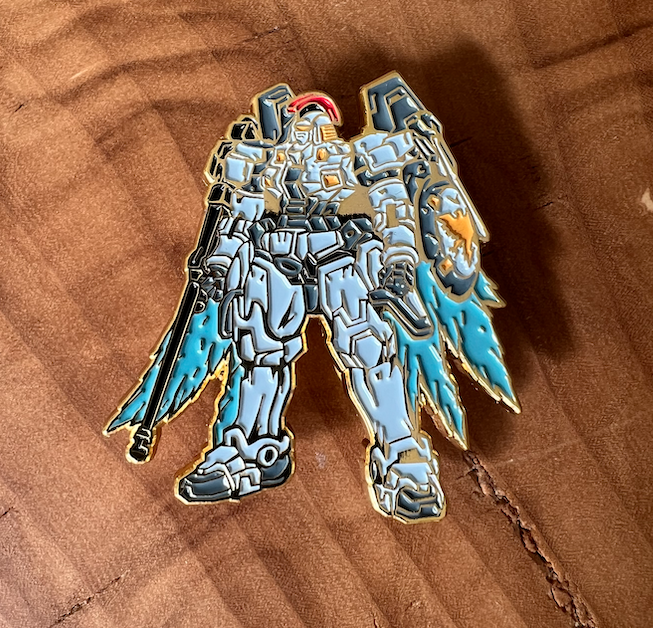 Chasing Artwork - Gundam Wing Enamel Pin - Tall Wing