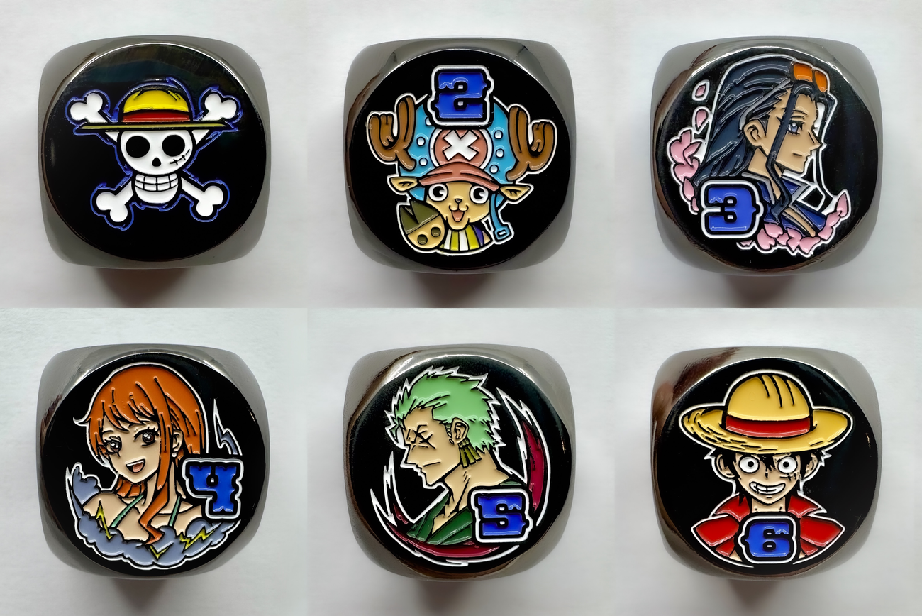 Straw Hat Pirates Metal Plated Dice (Set of 2) - Trinity Hobby