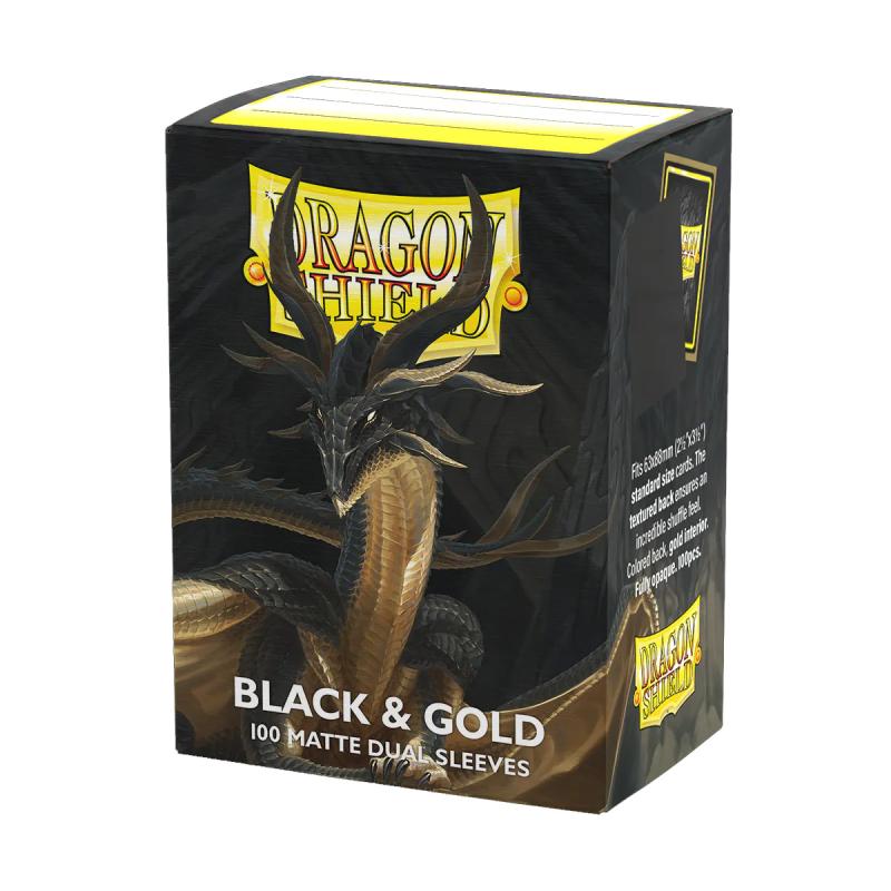 DRAGON SHIELD MATTE DUAL BLACK & GOLD 100ct