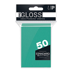 Ultra Pro Gloss 50ct SOLID DP AQUA - Trinity Hobby