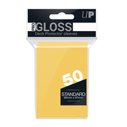 Ultra Pro Gloss 50ct SOLID DP Canary Yellow - Trinity Hobby