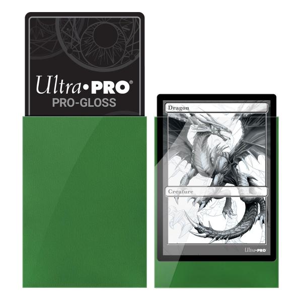 Ultra Pro Standard Deck Protectors - Pro-GLOSS Green (Sleeves)