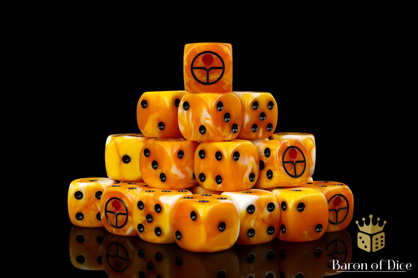 [Pre-Order] Baron of Dice - (ROUND EDGE) Universal Peace - Ochre [25 CT] - Trinity Hobby