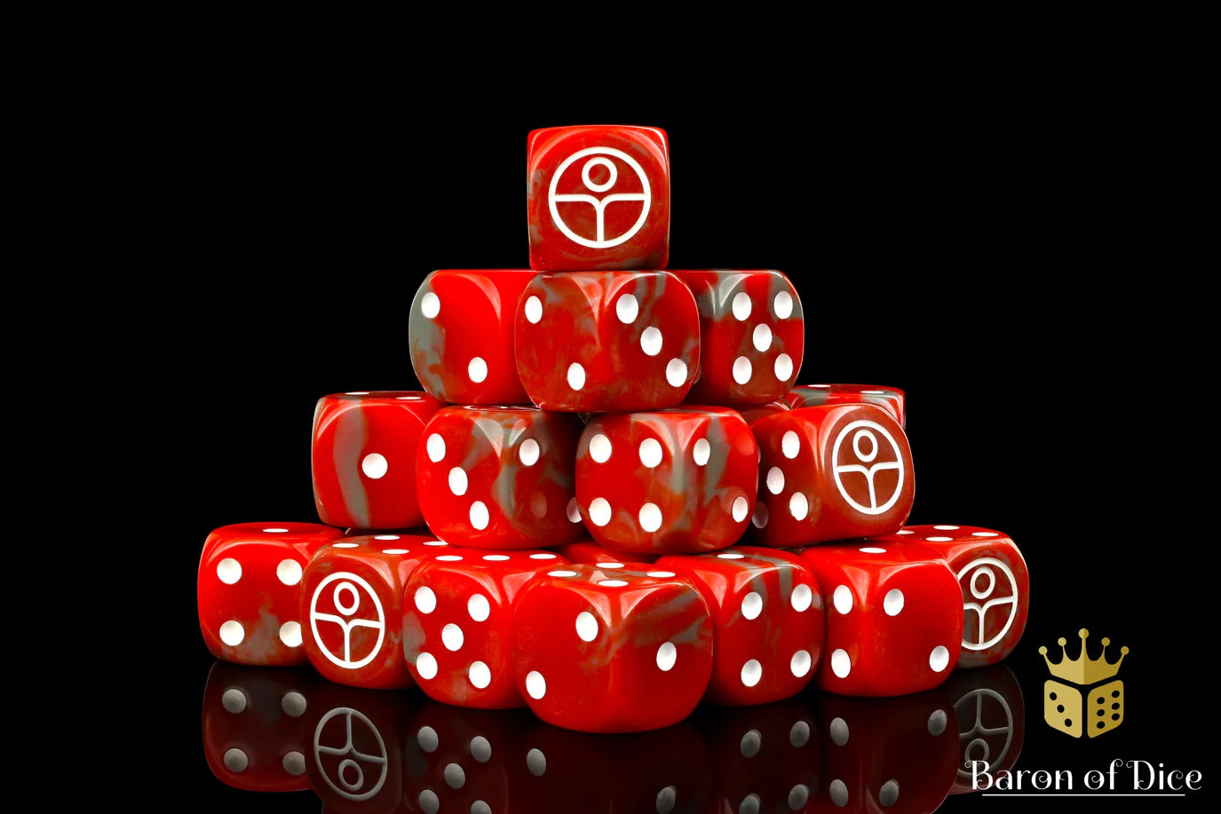 [Pre-Order] Baron of Dice - (ROUND EDGE) Universal Peace - Red [25 CT] - Trinity Hobby