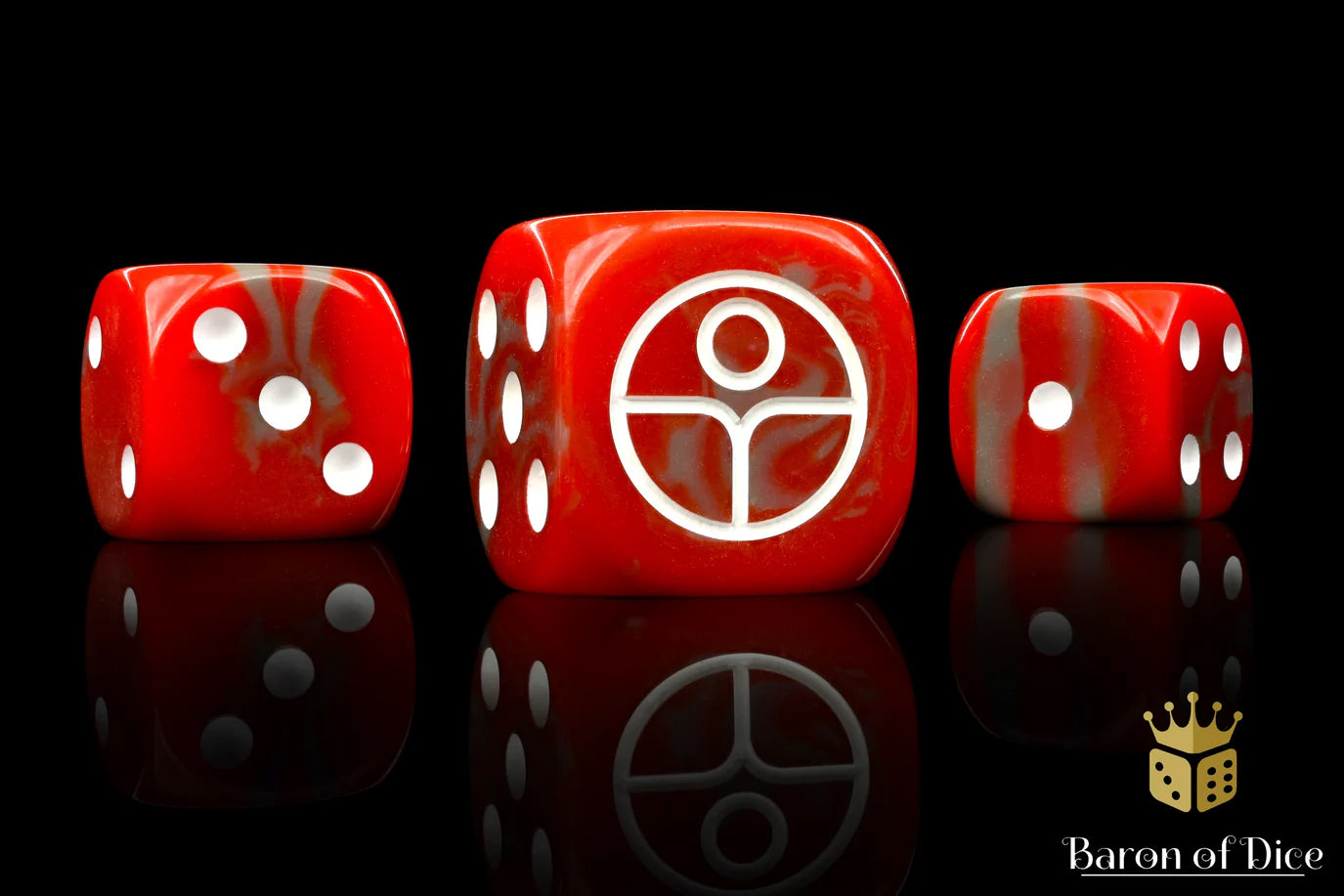 [Pre-Order] Baron of Dice - (ROUND EDGE) Universal Peace - Red [25 CT] - Trinity Hobby