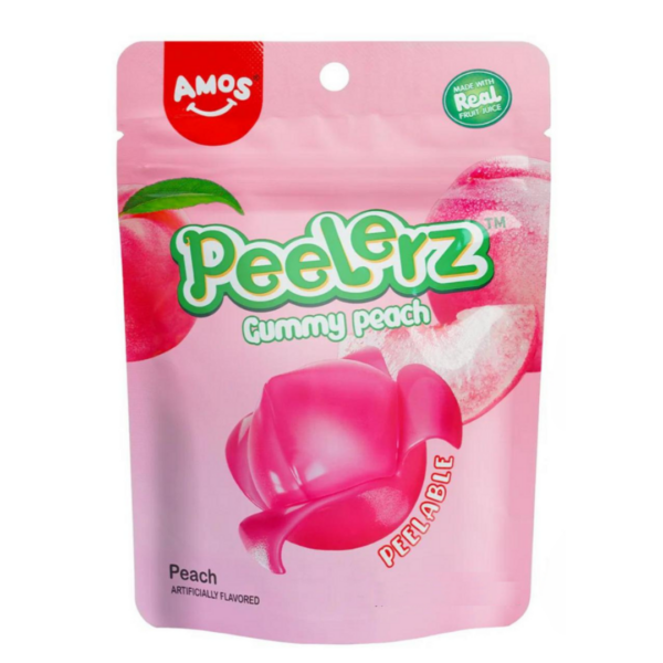 Amos Peelerz Gummy Peach Peg Bag (6oz)