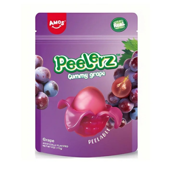 Amos Peelerz Gummy Grape Peg Bag (6oz)