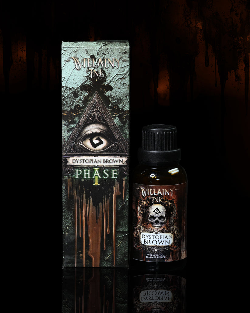 Washes Villainy Ink Enamels Phase I - Dystopian Brown (30ml) - Trinity Hobby