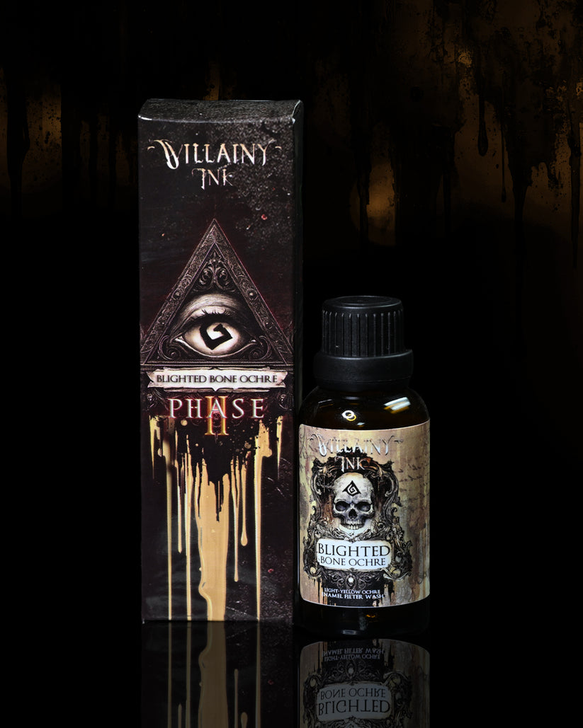Washes Villainy Ink Enamels Phase II - Blighted Bone Ochre (30ml) - Trinity Hobby
