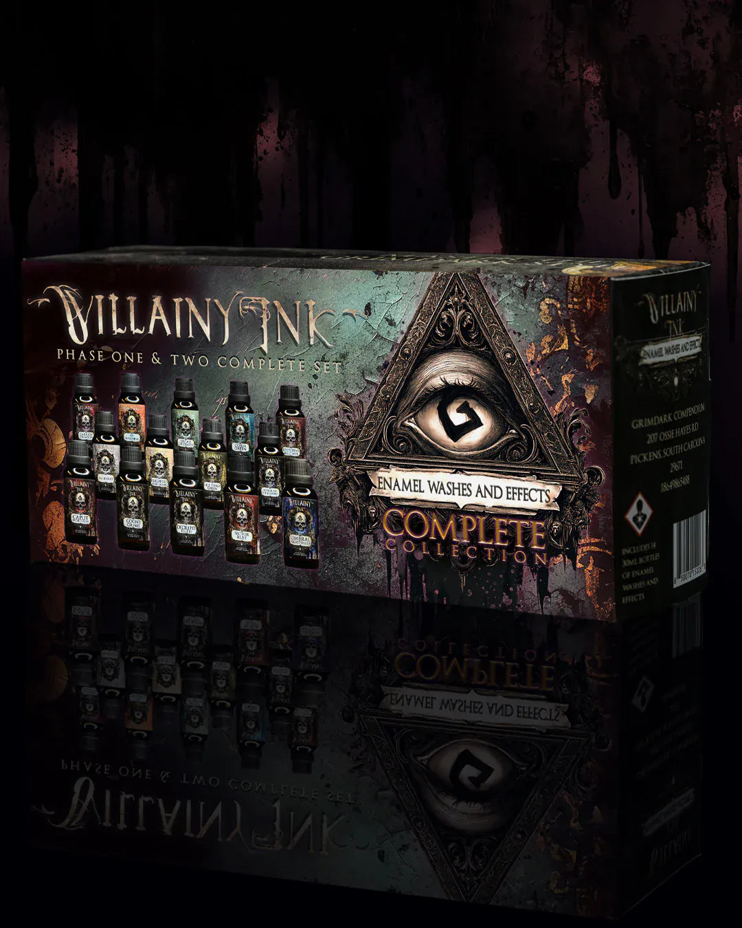 Villainy Inks - Handcrafted Enamel Washes 30ml - COMPLETE Collection x14 colors - Trinity Hobby