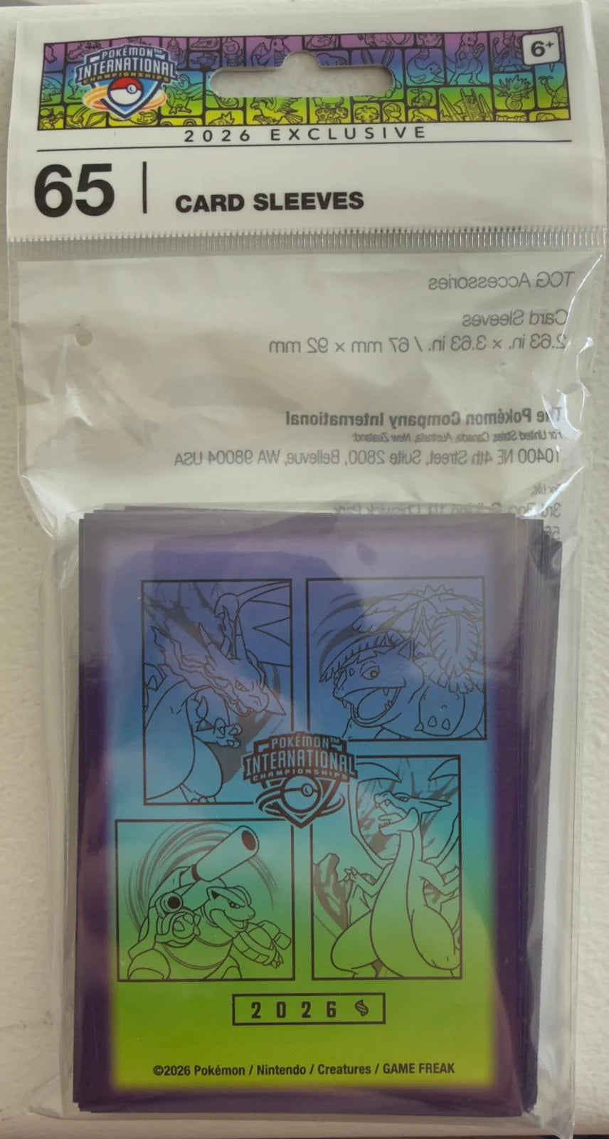 Card Sleeves - Pokemon International Championship 2026 Sleeves - Trinity Hobby
