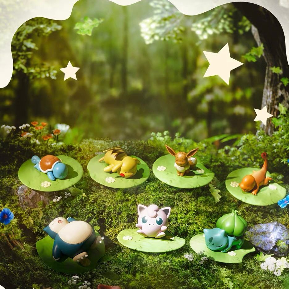 Pokémon Grassland Sleeping Figures Chinese Exclusive (1 Random PC)