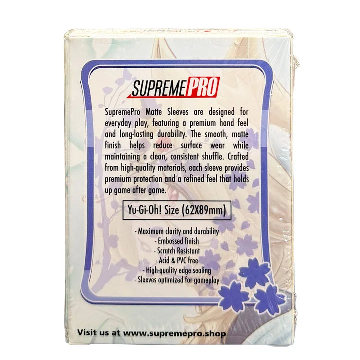 SupremePro Matte - White Premium Japanese TCG Card Sleeves