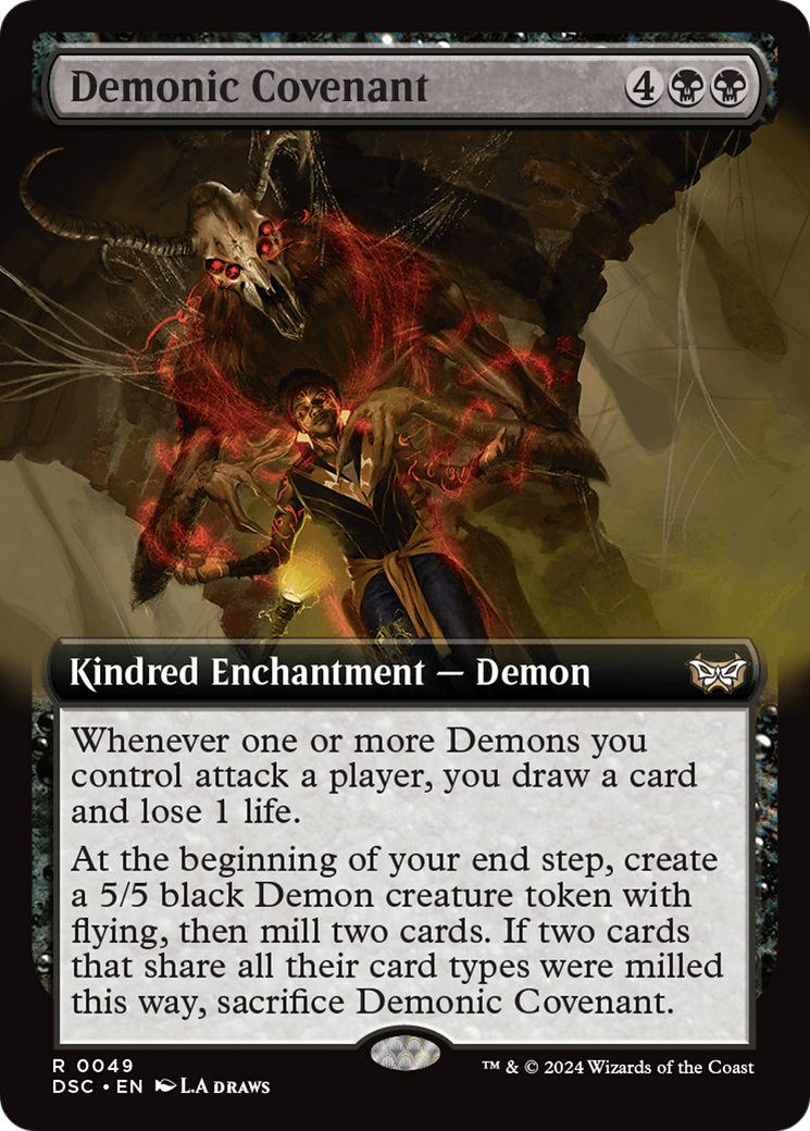 Demonic Covenant (Extended Art) [Duskmourn: House of Horror Commander] - Trinity Hobby