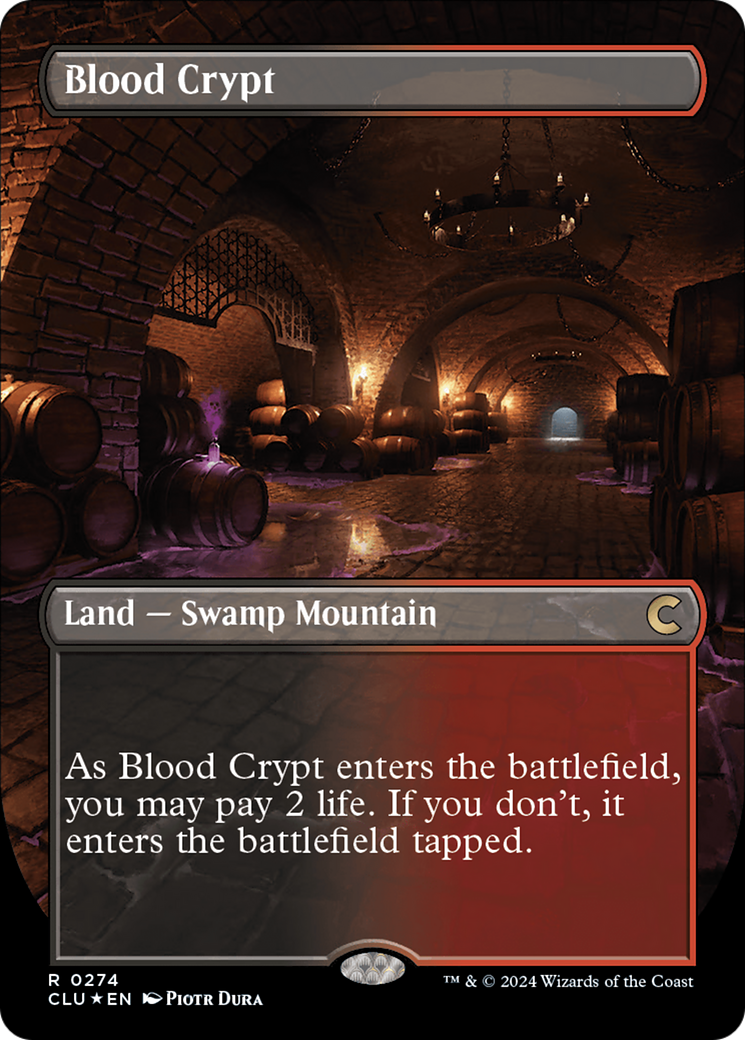 Blood Crypt (Borderless) [Ravnica: Clue Edition] - Trinity Hobby