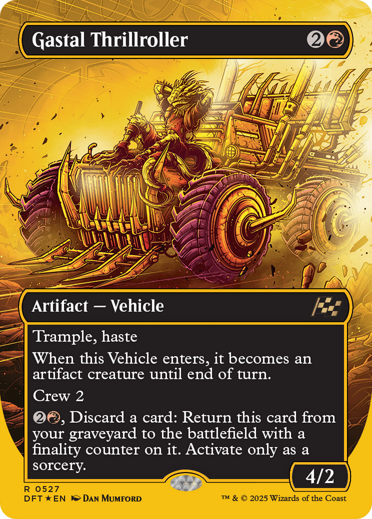 Gastal Thrillroller (Borderless) (First-Place Foil) [Aetherdrift] - Trinity Hobby