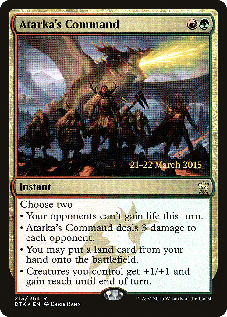 Atarka's Command [Dragons of Tarkir Prerelease Promos] - Trinity Hobby