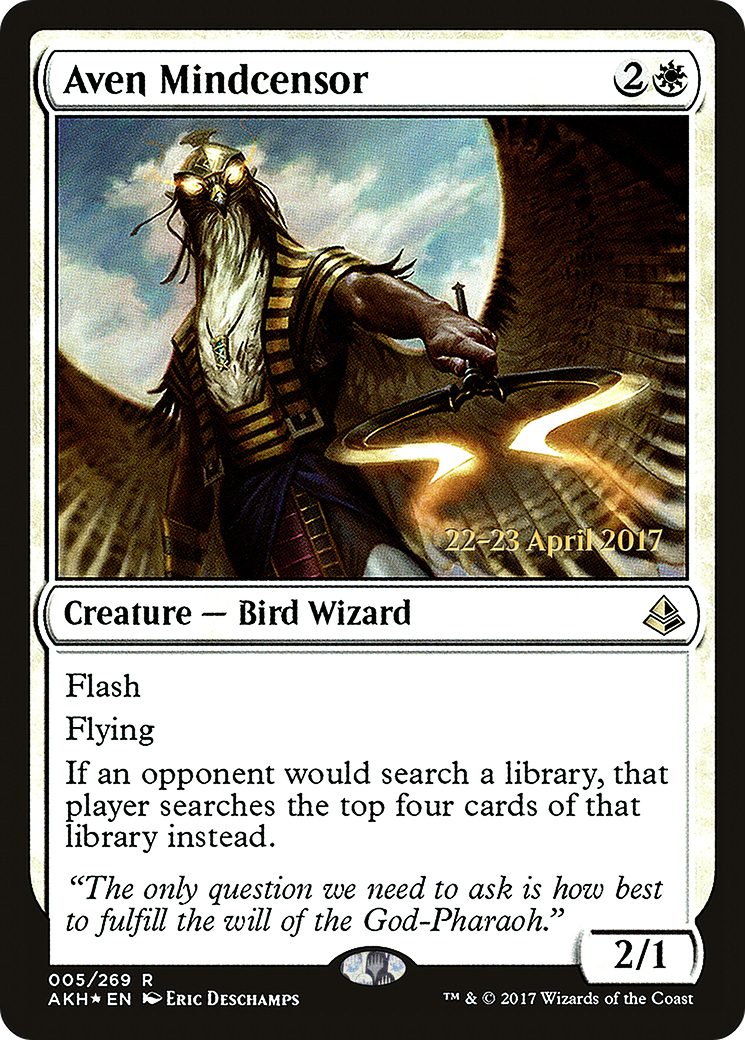 Aven Mindcensor [Amonkhet Prerelease Promos] - Trinity Hobby